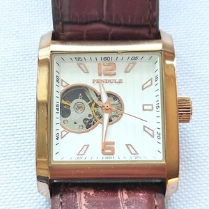 Pendule Automatic Mens Watch Brown Strap WB135503 - Picture 1 of 8