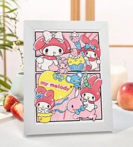 Sanrio My Melody 5D Diamond Art Painting DIY Kit with Frame-NEW - Picture 1 of 6
