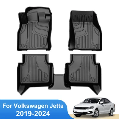 Car Floor Mats Liners Rubber All Weather Carpet For Volkswagen Jetta 2019-2024 Foto 1 de 4