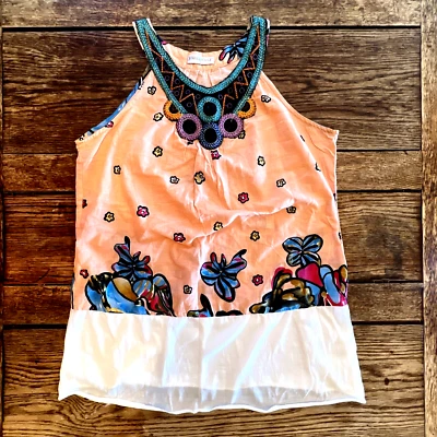 DE COLECCIÓN Y2K HALTER TOP BABYDOLL RETRO HIPPIE BORDADO Boho FESTIVAL Pixie Fairy M Foto 1 de 4