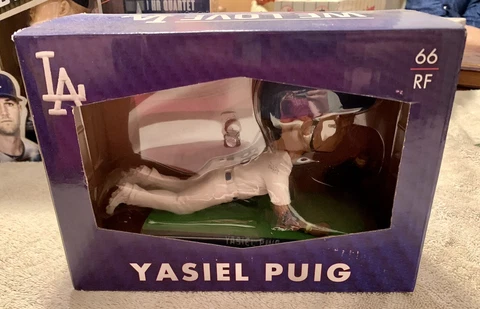 ⚾️Yasiel Puig 2015 Los Angeles Dodgers Bobblehead SGA #66 NIB MINT⚾️ Cover