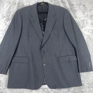 Chaqueta forrada a rayas Brooks Brothers Brooksease 46R gris oscuro mezcla de lana para hombre - Imagen 1 de 12