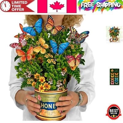 12-Inch Butterfly & Buttercup Pop Up Flower Card – Perfect for Any Gift Occasion — 第 1/4 张图片