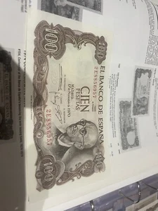 SPAIN 100 PESETAS BANKNOTE1970 P152a UNCIRCULATED. - Picture 1 of 2