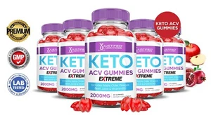 Keto Extreme ACV Gummies 2000MG Advanced Apple Cider Vinegar 300 Gummys - Picture 1 of 5