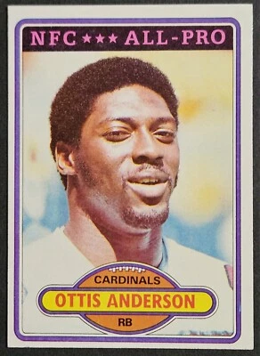 1980 Topps #170 Ottis Anderson Rookie RC St. Louis Cardinals New York Giants - Image 1 of 2