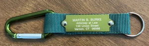 Martin B Burke Attorney at Law Vernon Connecticut CT Advertising Keychain C17a - Picture 1 of 10