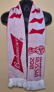 2018 FIFA World Cup Russia Budweiser Soccer Scarf Gently Used - Picture 1 of 5
