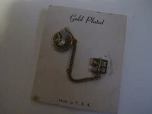 Vintage 1959 WATKINS GLEN NY placcato oro gioielli TIE TAC PIN souvenir spille classe - Foto 1 di 6