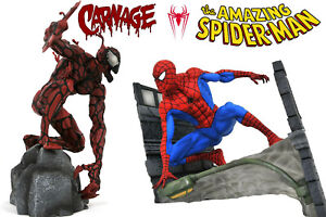 Marvel Gallery Spider-Man versus Glow in the Dark Carnage Double Statue Lot SALE