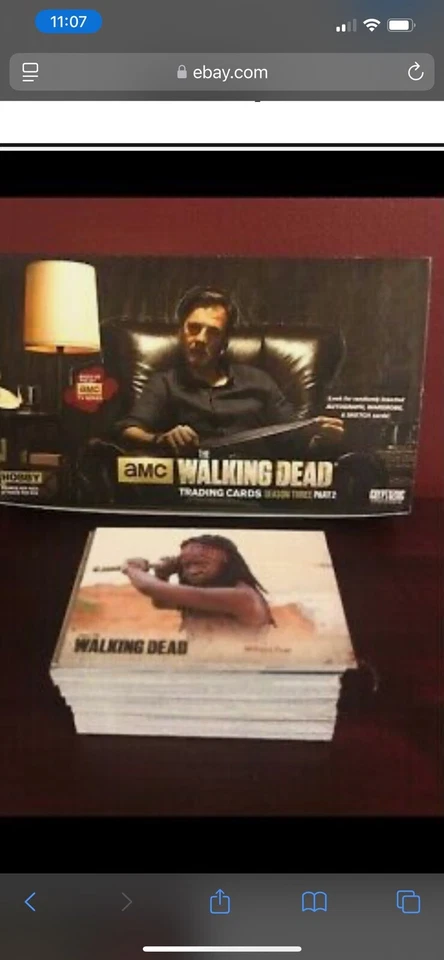 Walking Dead Temporada 3 Parte 2 Juego Base Completo (1-72) Cryptozoic AMC con Caja! Foto 1 de 1