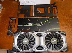 Cooler Shroud For MSI Ventus RTX 2080ti GPU Cooling Heatsink Backplate - Afbeelding 1 van 3