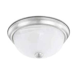 Ceiling Flushmount Fixture, 2 Lamp 13" Frosted Glass Brushed Nickel Flush Mount! - Picture 1 of 1