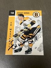 Ed Westfall Signed Autographed 1995-96 Parkhurst 1966-67 Design #4 Boston Bruins