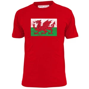 Camiseta de Rugby Fútbol Seis Naciones Gales para Hombres Bandera Gales Envejecida - Imagen 1 de 2