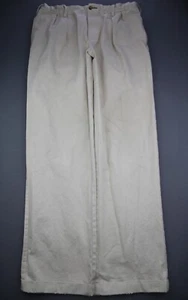 Men's Orvis Pleated Front Chino Pants Beige Cuffed Cotton Size 36 (Msr 36x33) - Picture 1 of 10