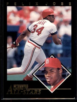1992 Fleer All-Stars Felix Jose #1 St. Louis Cardinals - Image 1 of 2
