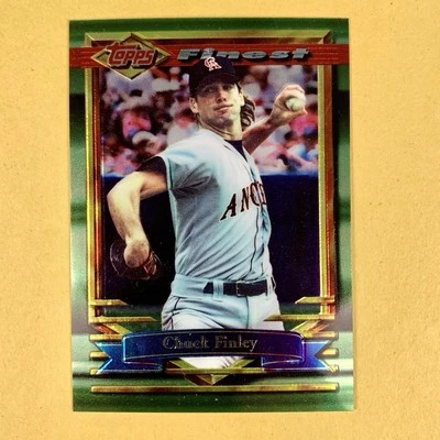 Tarjeta de béisbol Topps Finest 1994 Chuck Finley #143 California Angels Foto 1 de 2