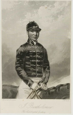 HUNT (19.Jhd) nach HALL (*1813), Der Jockey J. Bartholomew, um 1880, Sst. - Bild 1 von 4