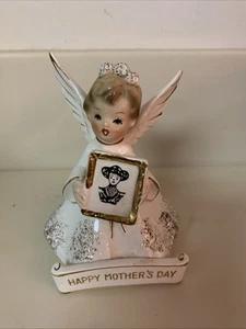 Lefton HAPPY MOTHER'S DAY! Vtg Lefton May Birthday Angel Girl - Picture 1 of 9
