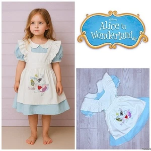 Vintage 1980 Walt Disney Alice im Wunderland bestickte Schürze / Kleid Kostüm - Bild 1 von 11