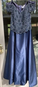 Mother Of Bride, Prom, Ballroom, Formal Events, Blue Gown, Size 14. - Picture 1 of 2
