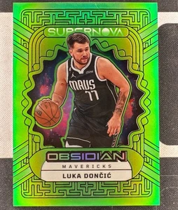 Grabado eléctrico Luka Doncic 2022-23 Panini Obsidian Supernova Green Flood 25/11 #5 - Imagen 1 de 2