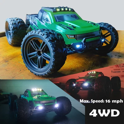 RC 4WD Basher Truck 16mph Speed On & Off Road Crawler Drift Monster Big Foot Car - Image 1 of 4