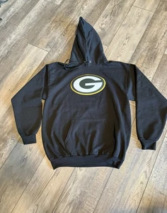 Green Bay Packers Black Heavyweight Hoodie Adult Size Medium NFL Team Apparel - Picture 1 of 5