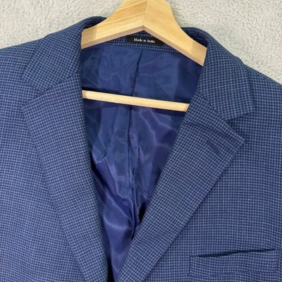Joseph & Feiss Blazer Executive Fit Houndstooth Wool Blend Sport Coat Mens 44S - Image 1 of 4