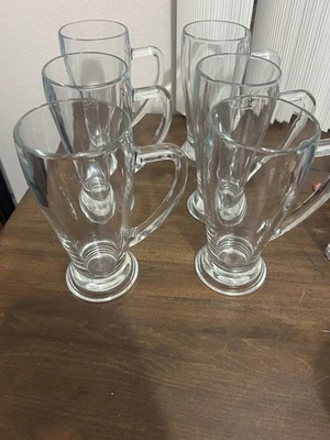 Juego de 6 tazas de cerveza altas Fidenza de cristalería 0,4 L hechas en Italia Foto 1 de 4