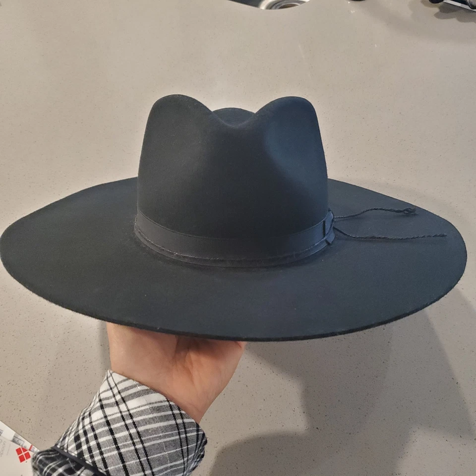 Stetson  Cowboy Hat - Black Approx 7in - Image 1 of 4