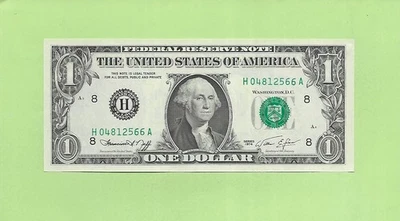 1974 ..UNCIRC $1  H 0481 2566 A  .... 1974  $1  H-A    NICE NOTE        FRN - Image 1 of 2