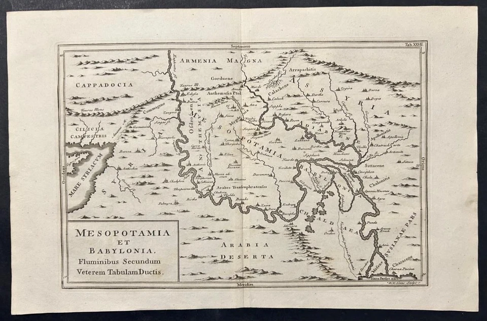 ARMENIA ASIA CENTRAL 1700ca CELLARIUS INUSUAL ANTIGUO COBRE MAPA GRABADO Foto 1 de 1