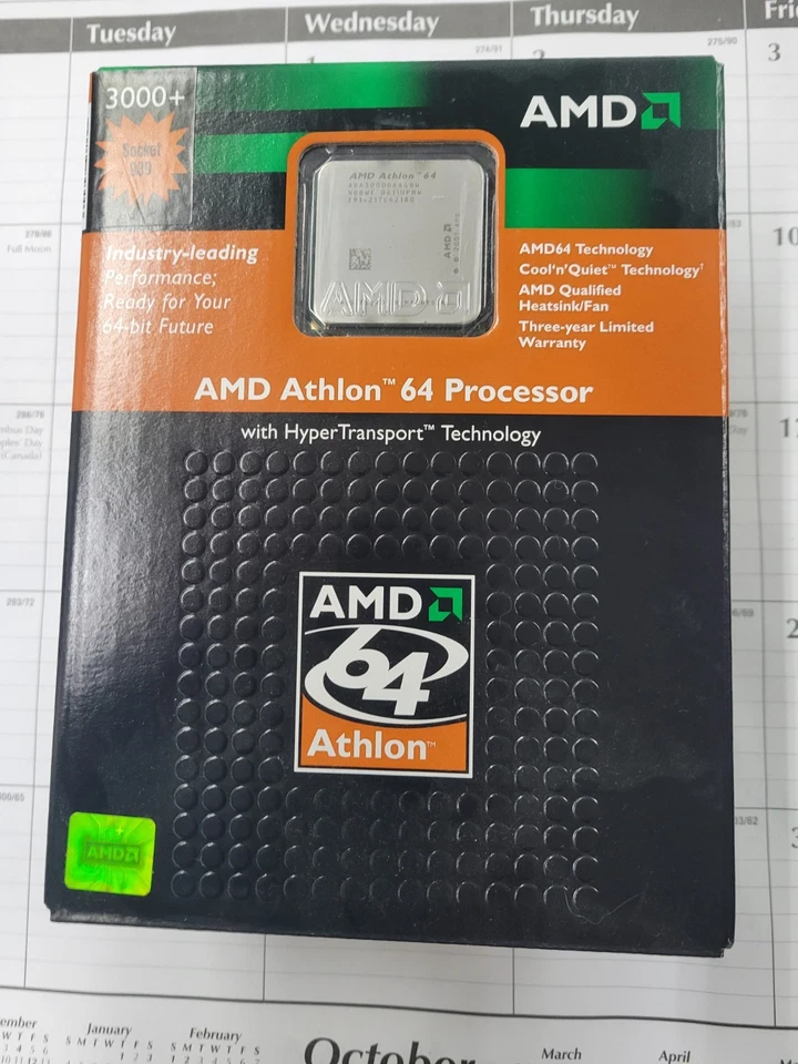 AMD Athlon 64 3000+ 1.8GHz (ADA3000 BP Box) Processor, New in Box - Image 1 of 3