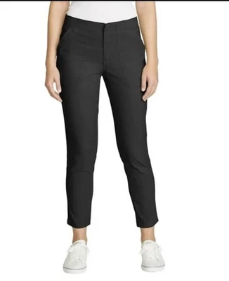 Pantalones de mujer Eddie Bauer Horizon rectos anke negros talla 6 nuevos con etiquetas Foto 1 de 4