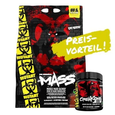 PVL MUTANT Mutant Mass 6,8kg Muskelaufbau Weight Gainer + Mutant CreaKong Kreatin u. BCAA