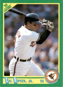 1990 Score #2 Cal Ripken Jr. Baltimore Orioles Baseball Card