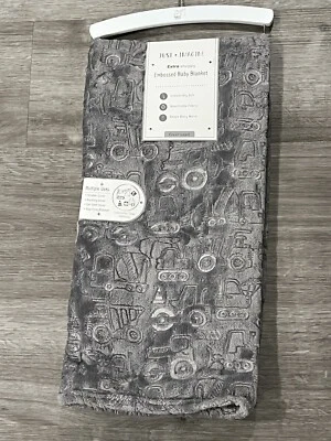 Manta bebé Just Imagine en relieve construcción camiones coches vehículos gris nueva Foto 1 de 4