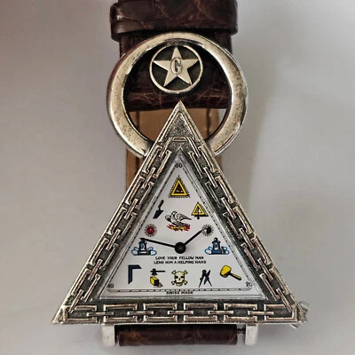 ANONIMO-MASSONICO-TRIANGOLARE-AUTOMATICO-SWISS MADE-OVERSIZE (39 MM)-ETA 2658 - Immagine 1 di 4