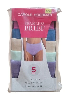 Paquete de 5 calzoncillos sin costuras Carole Hochman para dama varios colores, bragas de tamaño pequeño Foto 1 de 4