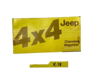 86 Jeep XJ Cherokee Owners MANUAL guide brochure FREE SHIP - Bild 1 von 3