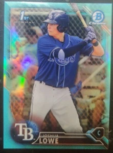 2016 BOWMAN CHROME SKY BLUE REFRACTOR JOSH JOSHUA LOWE RAYS RC 1ST CARD - Bild 1 von 2