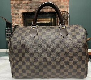 Louis Vuitton Monograma Damier Level SPEEDY 30 Bolso de Mano Marrón Bolso de Lona MUY BUENO - Imagen 1 de 17
