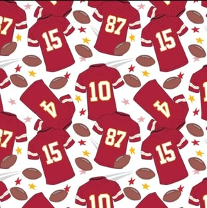 Kansas City Chiefs, NFL, Team Jerseys, Fabric! Cotton•1yd•BTY•FAST SHIP - Picture 1 of 3