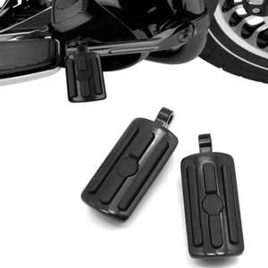 Motorcycle Universal 10mm Black Front Rear Foot Pegs Rest For Harley Touring - Bild 1 von 7