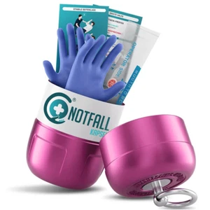 Notfallkapsel M Pink Mini Erste Hilfe Set für unterwegs Kompakt & stoßfest - Bild 1 von 13