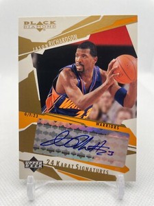 2003-04 Upper Deck Black Diamond Gold 24 Karat Jason Richardson Auto  ~~Warriors