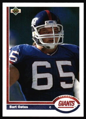1991 Upper Deck Bart Oates    #418 New York Giants - Image 1 of 2