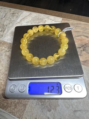 10毫米天然波罗的海琥珀珠手链12.3克100%天然保证波罗的海琥珀珠手链 — 第 1/4 张图片